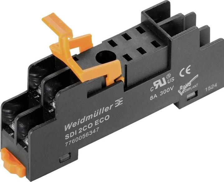 Actual product image Weidmüller Relay socket screw TS35 8pins 7760056347 (Relay socket)
