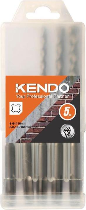Image du produit Kendo Jeu de forets marteaux SDS-plus (10 mm, 5 mm, 6 mm, 8 mm)