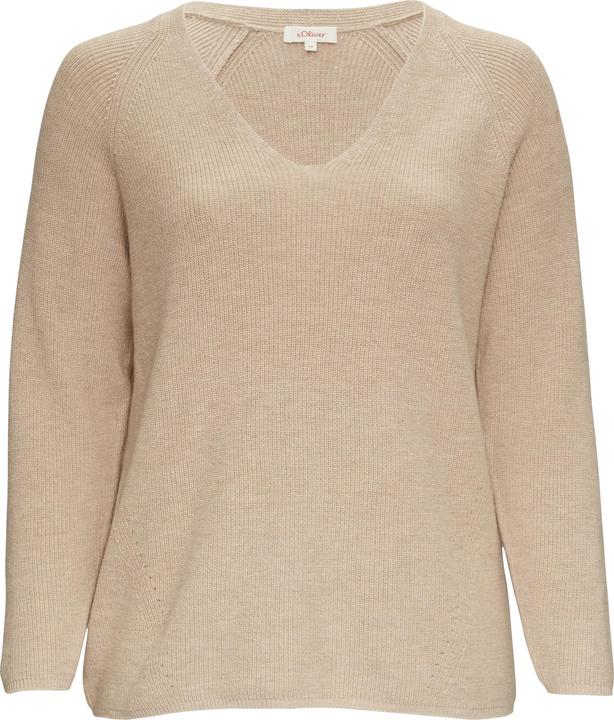 Produktbild S.Oliver Strickpullover Strickpullover mit V-Ausschnitt im Relaxed Fit (54)