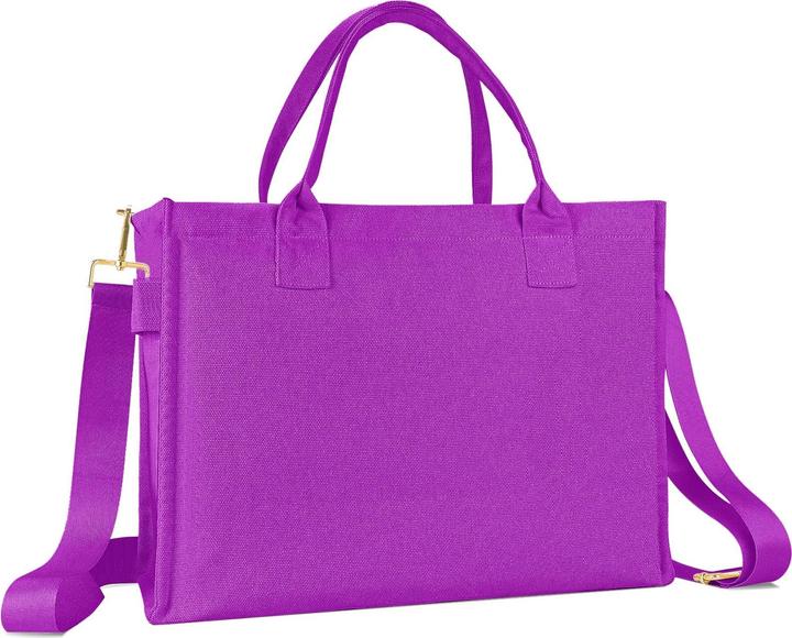 Produktbild Only-Bags.Store Canvas Tote Bag, grosse Handtasche Shopper Bag Travel Tote Work Bag mit Schulterriemen und