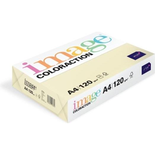 Image, Kopierpapier, Kopipapir Coloraction A4 120g Atoll Pale Ivory 250ark/pkt - (250 ark pr. pakke) (120 g/m², A4)