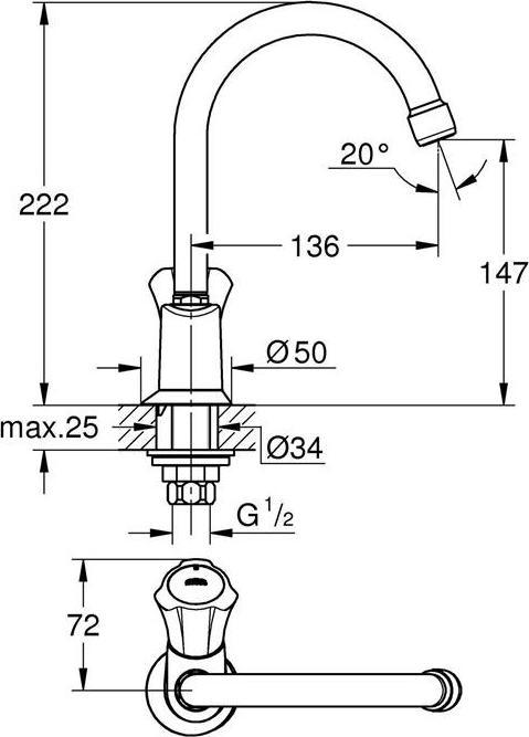 Actual product image Grohe 20393001 Bathroom faucet
