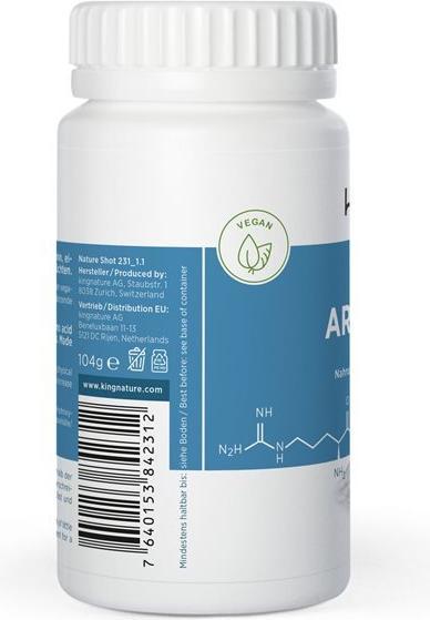 Actual product image Kingnature Arginine Vida Caps (120 Piece, Capsules, 140 g)