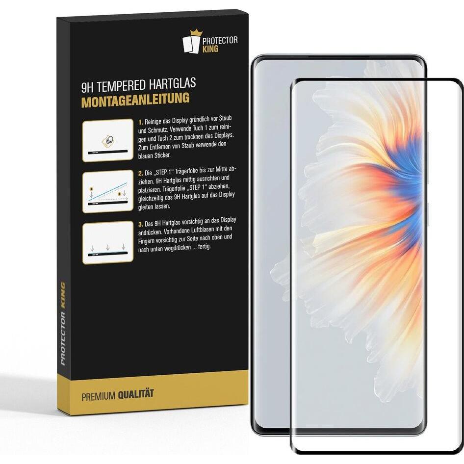 Thumbnail - Protectorking 4x echtes Tempered 9H Panzerhartglas 3D KLAR (4 Stück, Xiaomi Mi Mix 4), Smartphone Schutzfolie