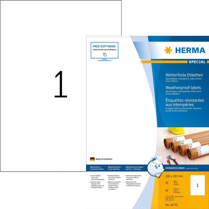 Actual product image HERMA Weatherproof labels A4