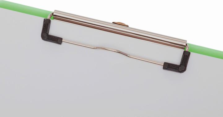 Image du produit Maul Planchette à pince fluo, DIN A4, vert transparent en plastique, pince plate à étrier nickelé (22,6 x 31,8 cm)