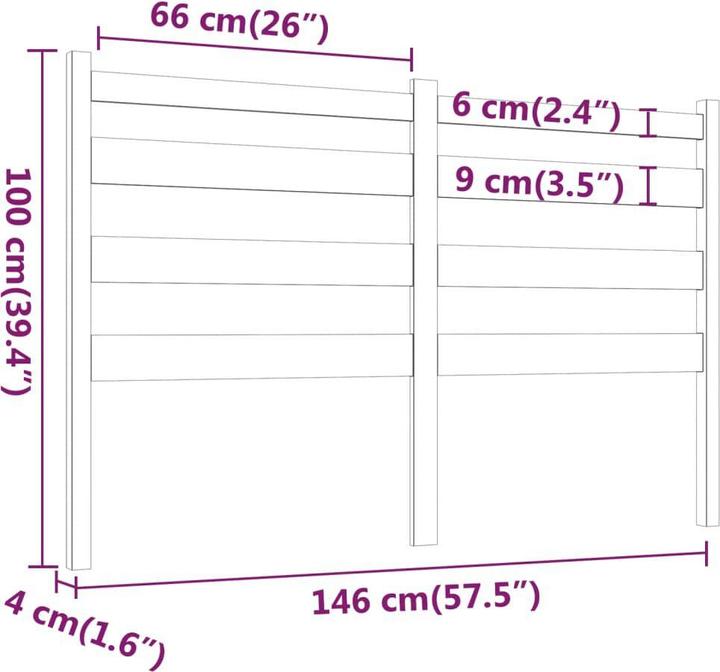 Produktbild vidaXL Bonar (146 x 4 x 100 cm)