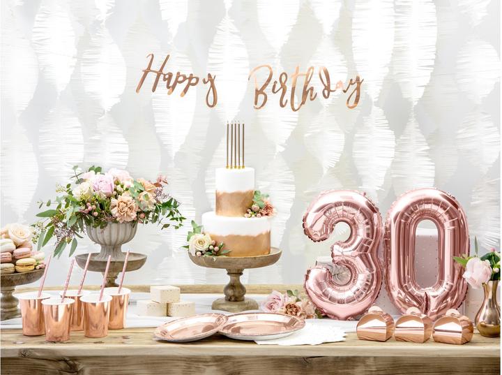 Actual product image Partydeco Plate Rose gold metallic (6x)