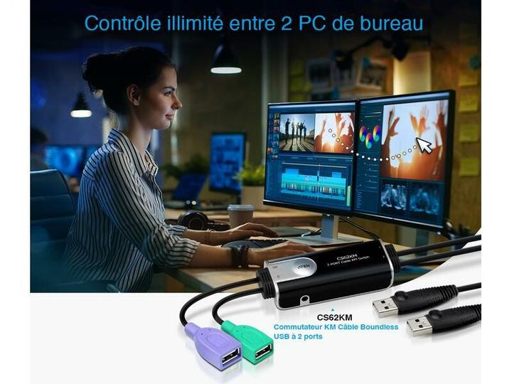 Actual product image Aten CS62KM Keypad/Mouse Switch