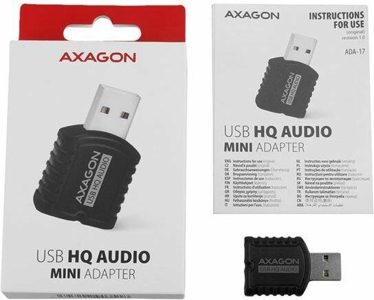 Immagine prodotto Axagon ADA-17 - 16 Bit - 93 dB - USB (USB)
