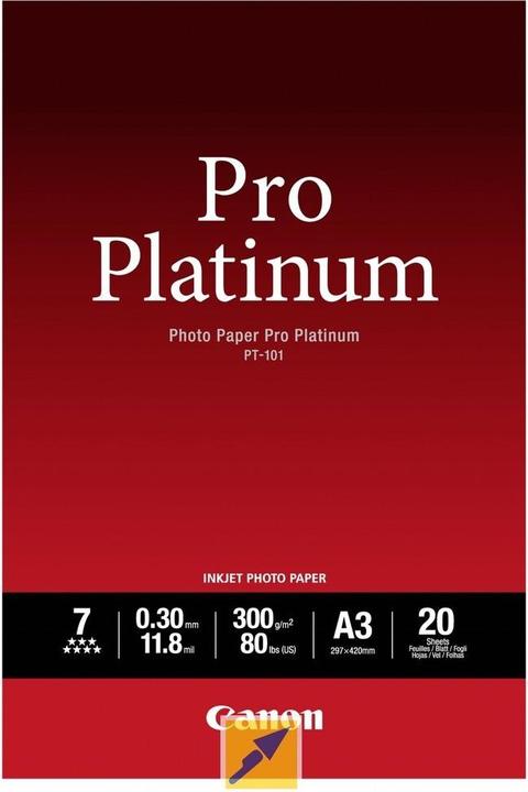 Productafbeelding Canon PT-101 Pro Platinum (300 g/m², A3, 20 Pcs.)