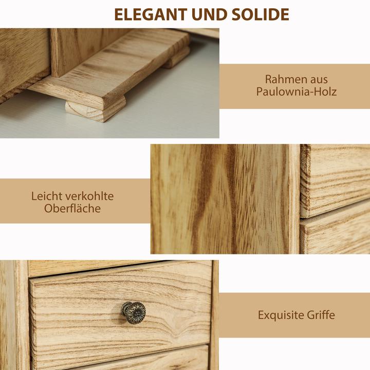 Produktbild Homcom Schmuckkästchen Paulownia-Holz Braun