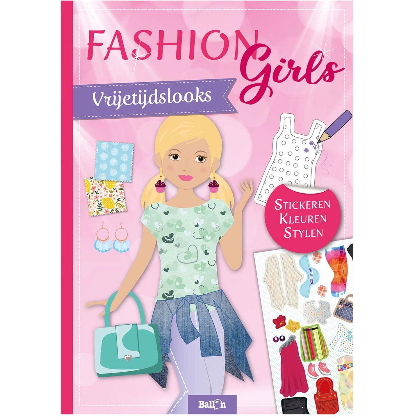 Standaard, Sticker, Fashion Girls Sticker- und Zeichenbuch - Lässige Looks