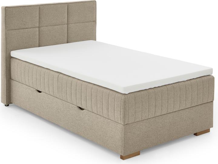 Produktbild Meise Möbel Tambo Boxspringbett inkl. Bettkasten mit Bonnellfederkernbox Stoff Nordic (140 x 200 cm)