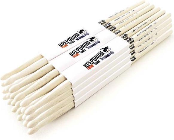 Produktbild keepdrum 7A Hickory Schlagzeugstöcke 12 Paar (Schlagzeug)