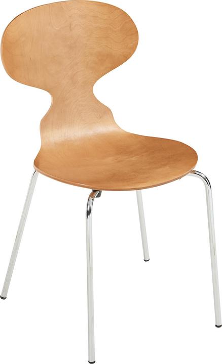Produktbild En.Casa Esszimmerstuhl Kil 4er Set Walnussoptik/Chromfarben