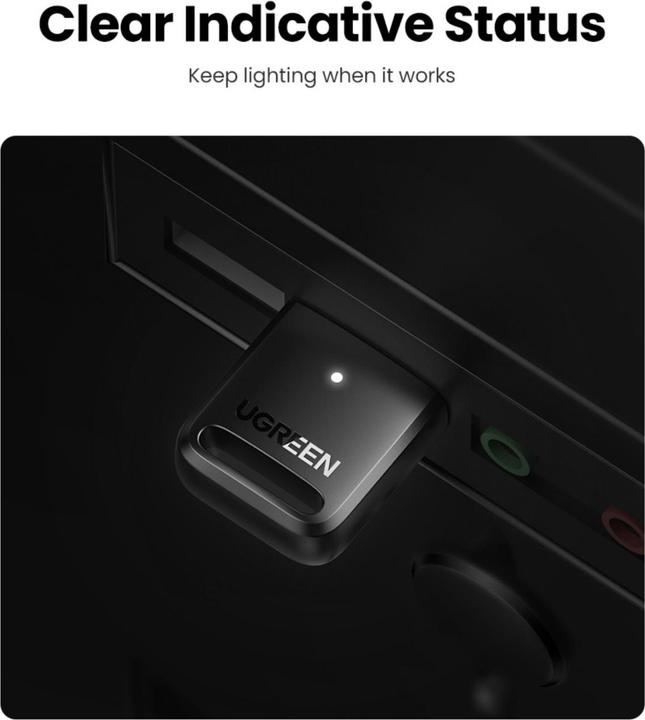 Image du produit Ugreen Adaptateur USB Bluetooth 5.3 (Emetteur & Récepteur)