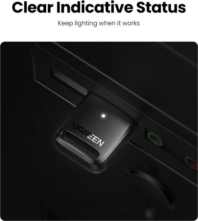 Image du produit Ugreen Adaptateur USB Bluetooth 5.3 (Emetteur & Récepteur)