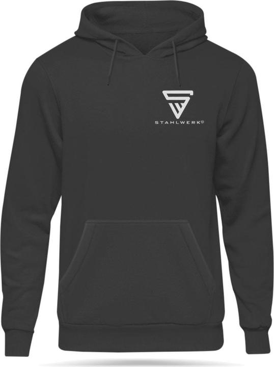 Image du produit Stahlwerk Sweat à capuche noir Pull à capuche taille XXL 100% coton (XXL)