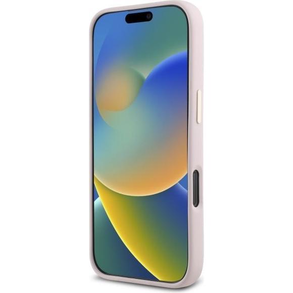 Thumbnail - Guess GUHCP16LM4DGPP iPhone 16 Pro 6.3" jasnoróżowy/pink hardcase Silicone Logo Strass 4G (Apple iPhone 16 Pro), Smartph...