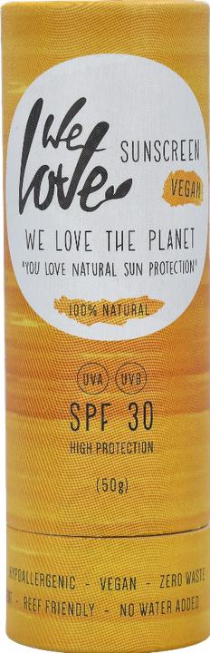 Immagine prodotto We Love The Planet Natural SUNSTICK SPF 30 UVA - UVB - Ipoallergenico | Impermeabile (Crema solare viso, Stick solare, SPF 30, 50 ml, 50 g)