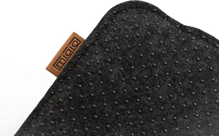 Actual product image Miqio Dark grey anthracite with real leather elements 4 pieces (1 pack)