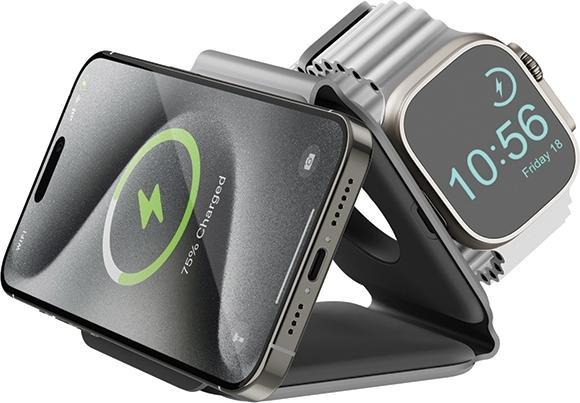 Image du produit Energea Bazic GoMag Trio Plus kompaktowa składana ład. indukcyjna 3w1 15W Fast Charging szary/grey M (15 W)