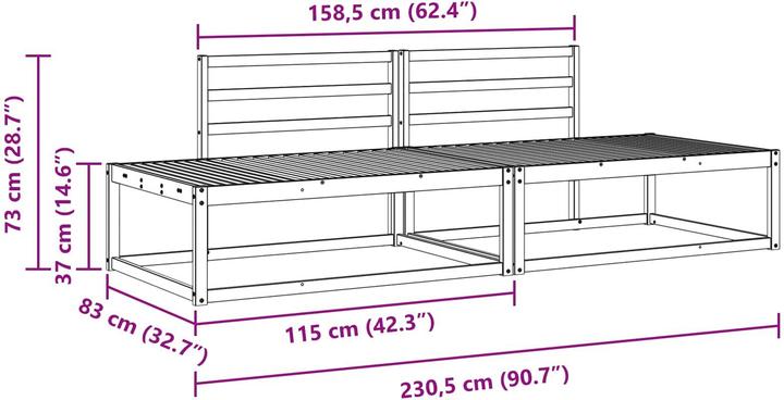 Produktbild vidaXL Outdoor-Sofa