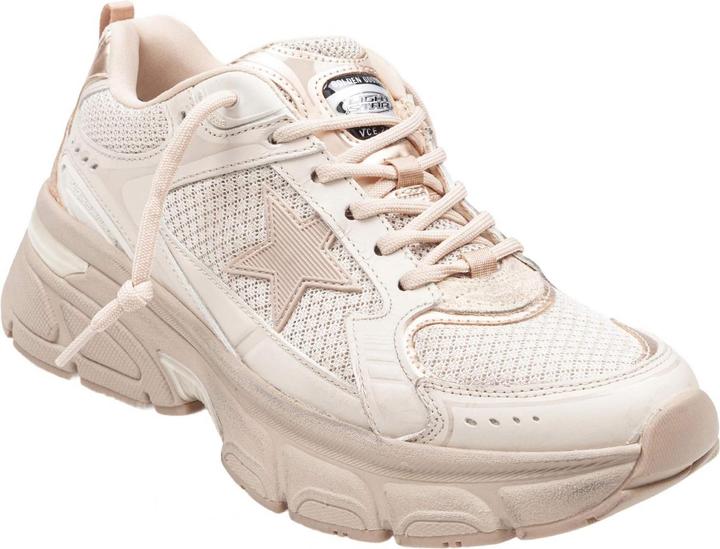 Actual product image Golden Goose lightstar leather and mesh sneakers colour taupe (39)