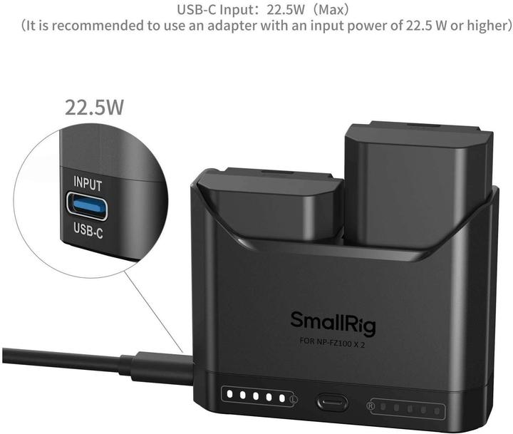 Produktbild SmallRig 5483 Turbo Charging Kit for NP-FZ100 Camera Batteries (Kamera Akku Ladegerät)