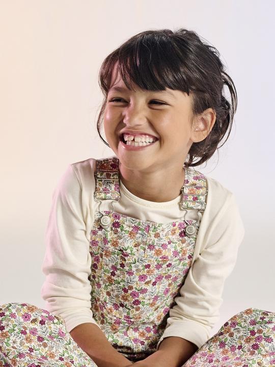 Actual product image Vertbaudet Gemusterte Mädchen Latzhose mit weitem Bein