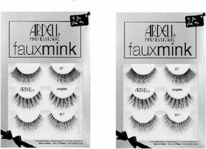 Actual product image Ardell Faux Mink Style 811 and Wispies 817 Total 6 Pieces in a Box - Pack of 2 (Artificial eyelashes)