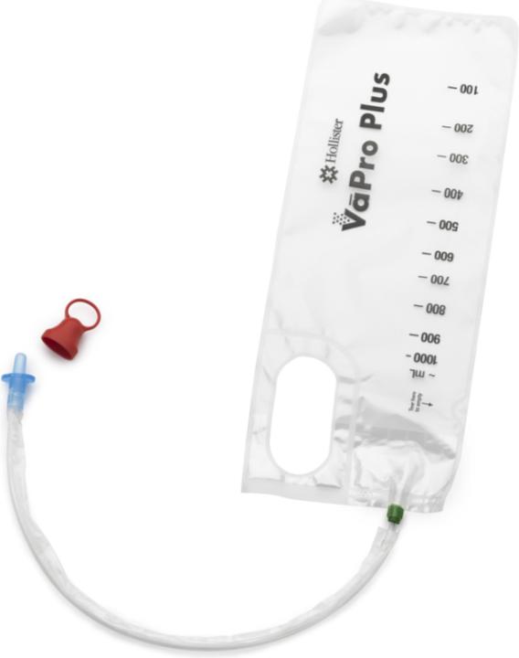 Produktbild Hollister Incorporated VaPro Plus 1x Katheter CH14 40cm Nelaton mit Beutel 25 Stk