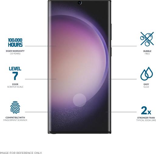 Actual product image Eiger Mountain Glass Clear Edge (1 Piece, Samsung Galaxy S23 Ultra)