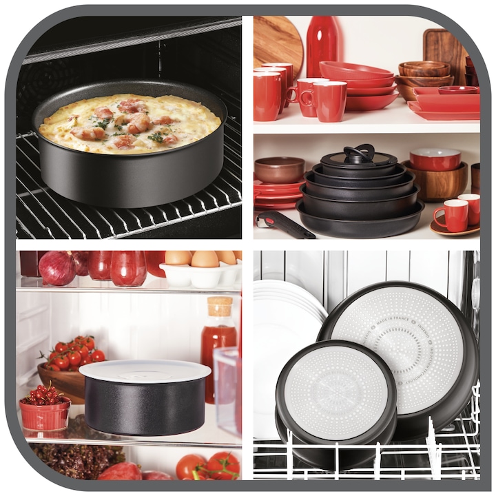 Actual product image Tefal Ingenio Black Stone (28 cm, Pan set + pot set, Aluminium)