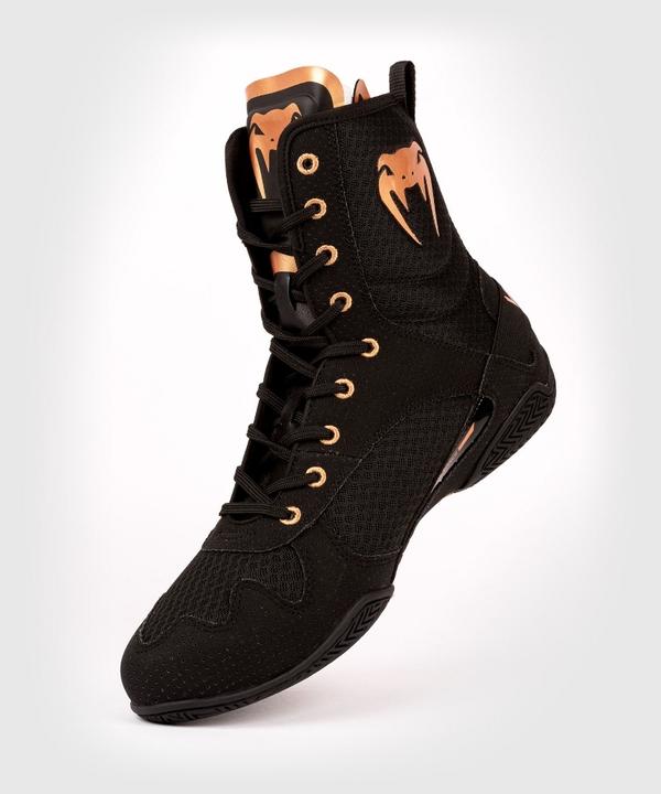 Actual product image Venum Elite Boxing Shoes – Black/Bronze - 44,5 (US 11) (44)
