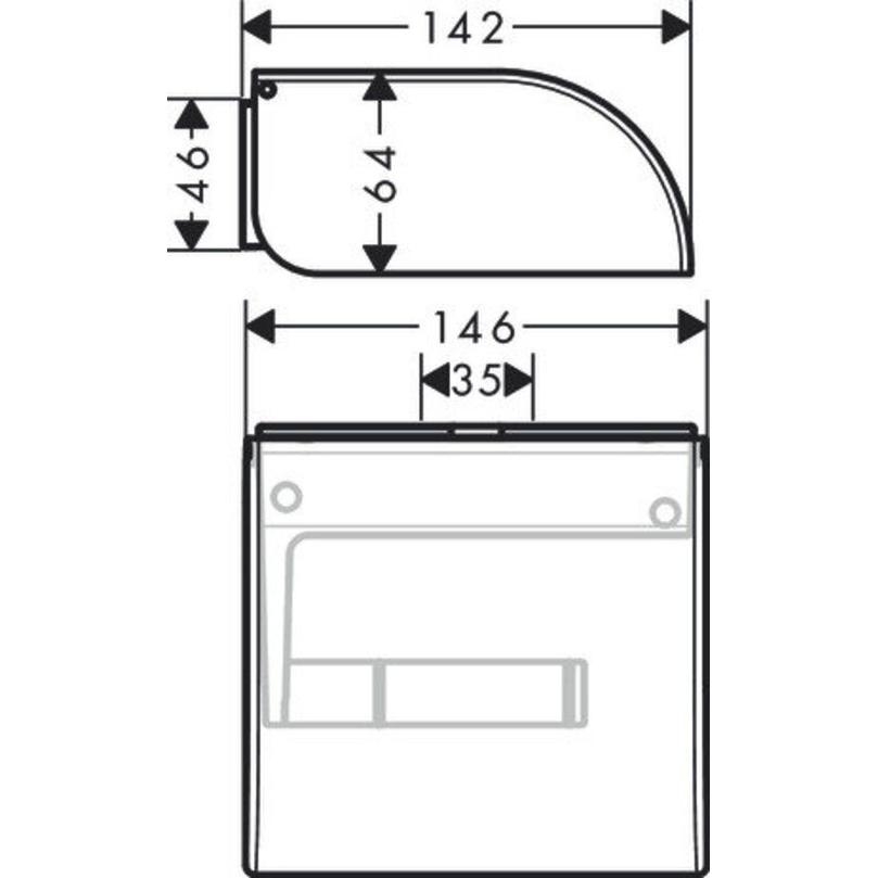 Thumbnail - hansgrohe, Toilettenpapierhalter, WC-Papierhalter Axor Universal Circular mit Deckel polished black chrome