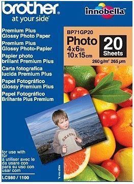 Image du produit Brother Premium Plus Glossy BP-71GP20 (260 g/m², 10 x 15 cm, 20 pcs)