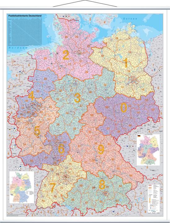 Franken Kartentafel PLZ Deutschland laminiert