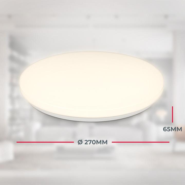 Produktbild B.K.Licht LED Deckenleuchte, Mikrowellensensor, white, LED/13W, IP54 (1300 lm)
