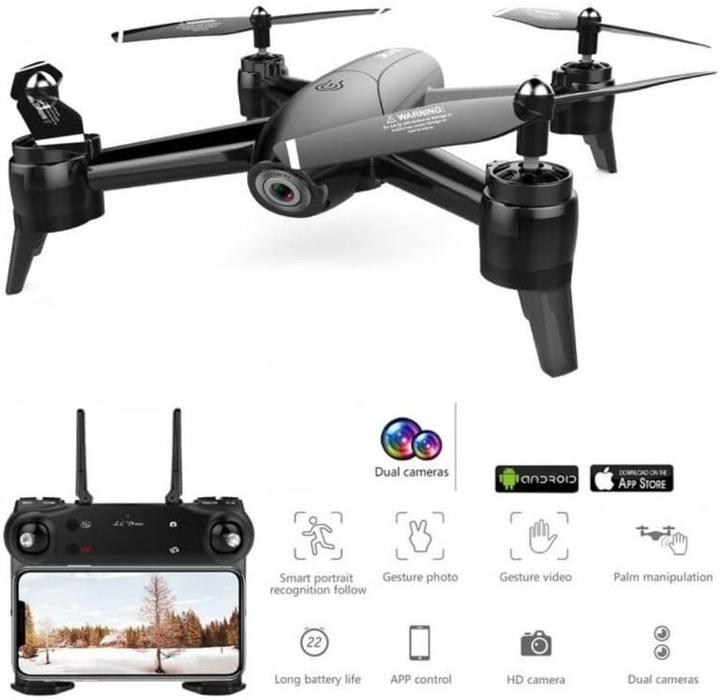 Immagine prodotto Luxwallet SG-ProX - Drone con videocamera per principianti e bambini - 4K WiFi - Funzionalità di volo -