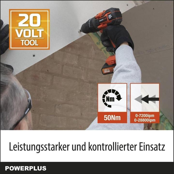 Produktbild Powerplus Dual Power Schlagbohrmaschine, -schrauber 20V 50Nm - exkl. Akku und Ladegerät