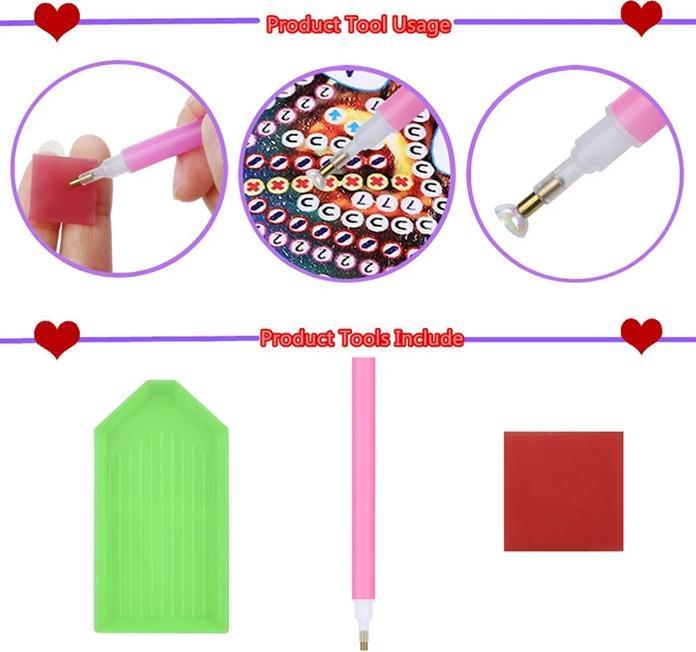 Produktbild Shenzhen Diamond Painting Adler, Wolf, Tiger 54 x 34 cm