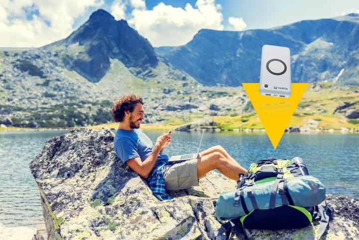 Productafbeelding Varta Draadloze Power Bank + Oplaadkabel (20000 mAh, 20 W, 74 Wh)