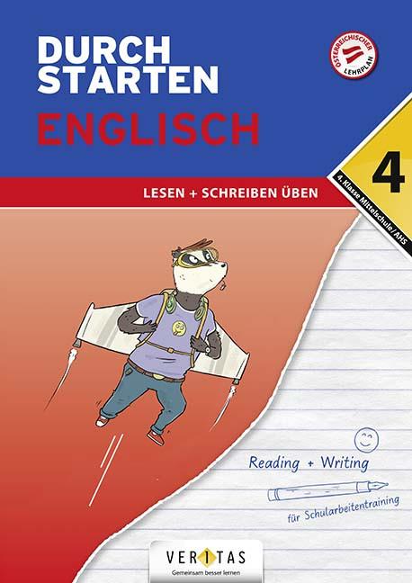 Produktbild Durchstarten, Englisch Mittelschule/AHS, 4. Klasse, Lesen und Schreiben, Übungsbuch mit Lösungen (Deutsch, Julie Eiwen, Nicole Eisinger-Müllner, Franz Zach, 2021)