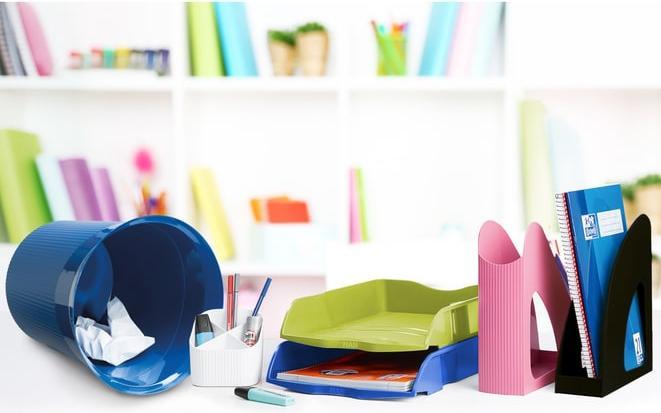 Actual product image Han Pencil holder Re-X-LOOP, blue 4 compartments, 100% recycled eco-plastic