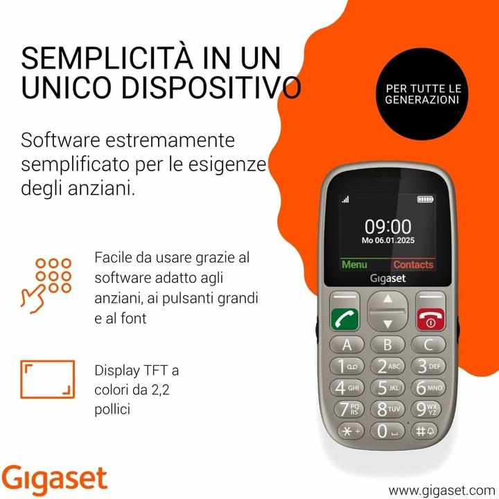 Actual product image Gigaset GL395 silver (2.20", 0.30 Mpx)