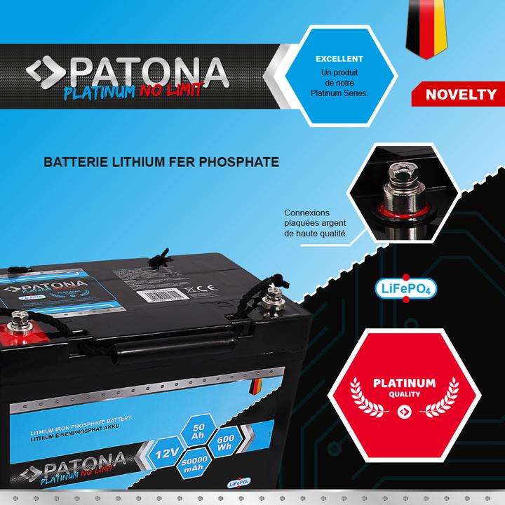 Immagine prodotto Patona Batteria al platino (12 V, 50 Ah)