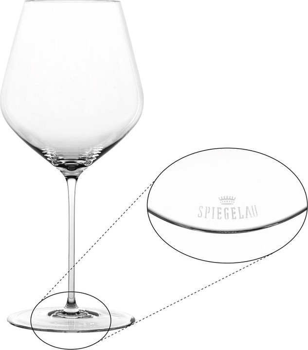Actual product image Spiegelau Hi-Lite Burgundergläser + Poliertuch (73.40 cl, 2 Glasses, Red wine glasses)