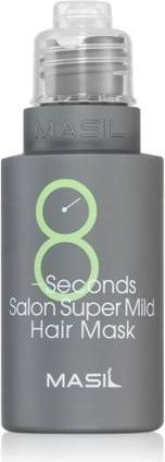 Actual product image Masil 8 Seconds Salon Super Mild Soothing and Regenerating Hair Mask - 50 ml, Suitable for Sensitive (50 ml)